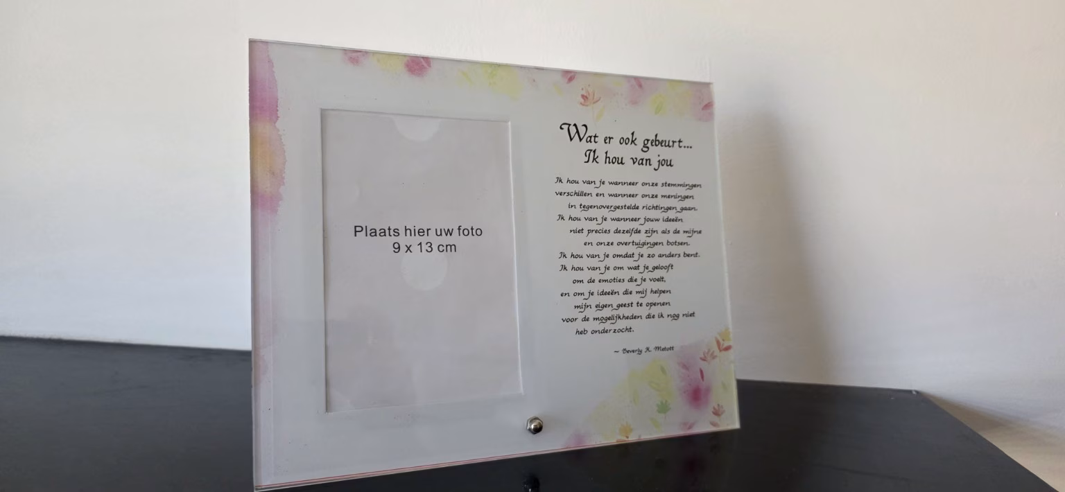 Liefde Fotolijst met Tekst – “Ik Hou Van Jou” – 9x13 cm 1 Liefde fotolijst
