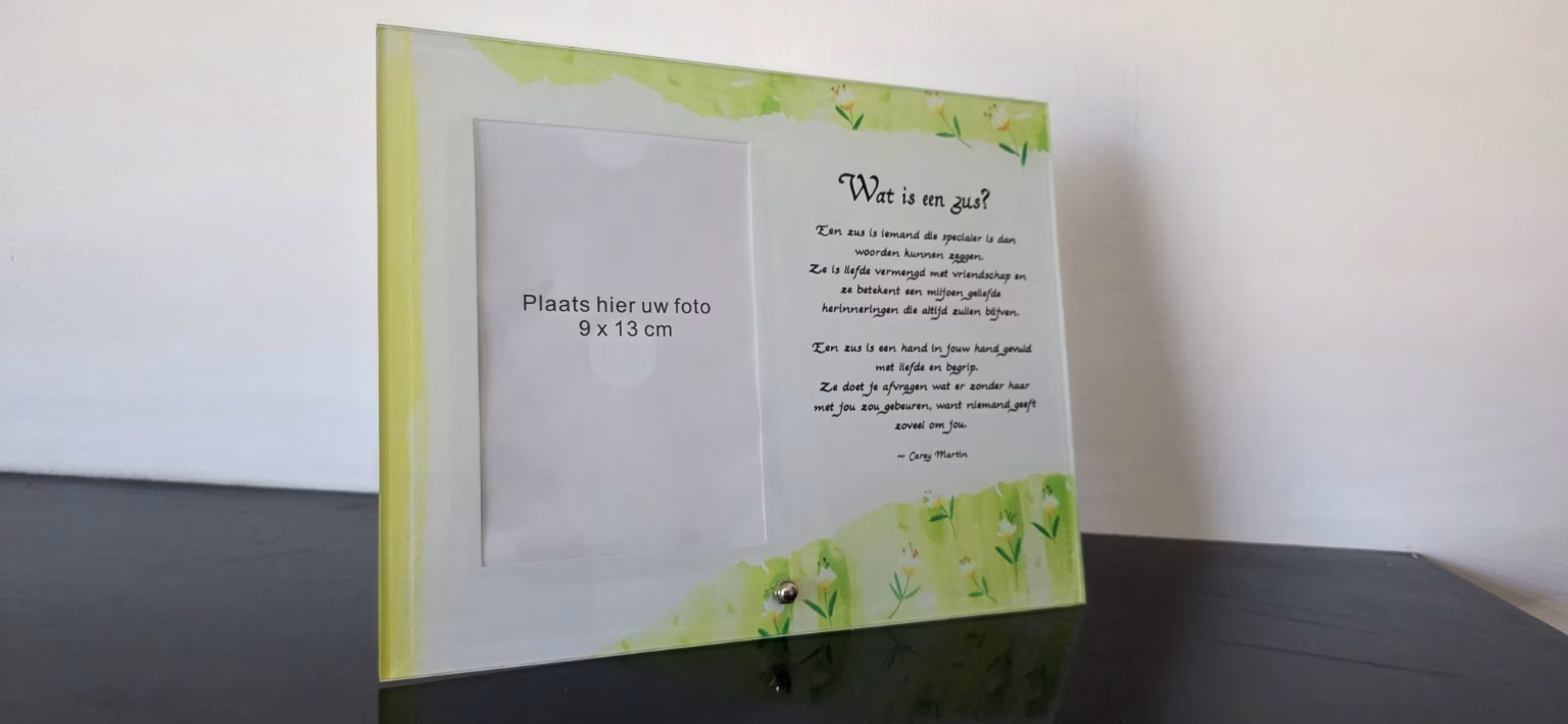 Zus Fotolijst met Mooie Tekst – Cadeau voor Zus – 9x13 cm 1 Zus fotolijst