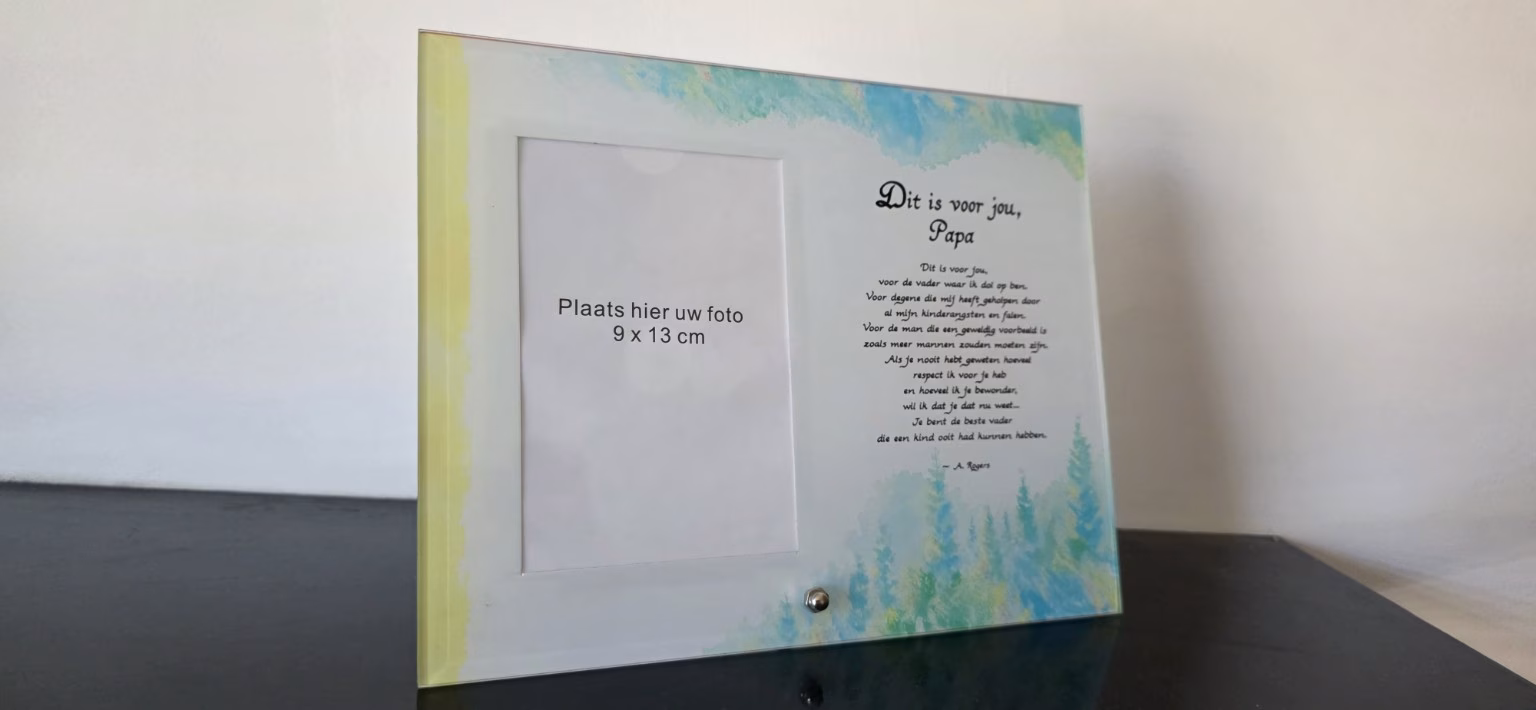 VADERDAG TIP! - Papa Fotolijst met Gedicht – Cadeau voor Vader 1 Papa fotolijst