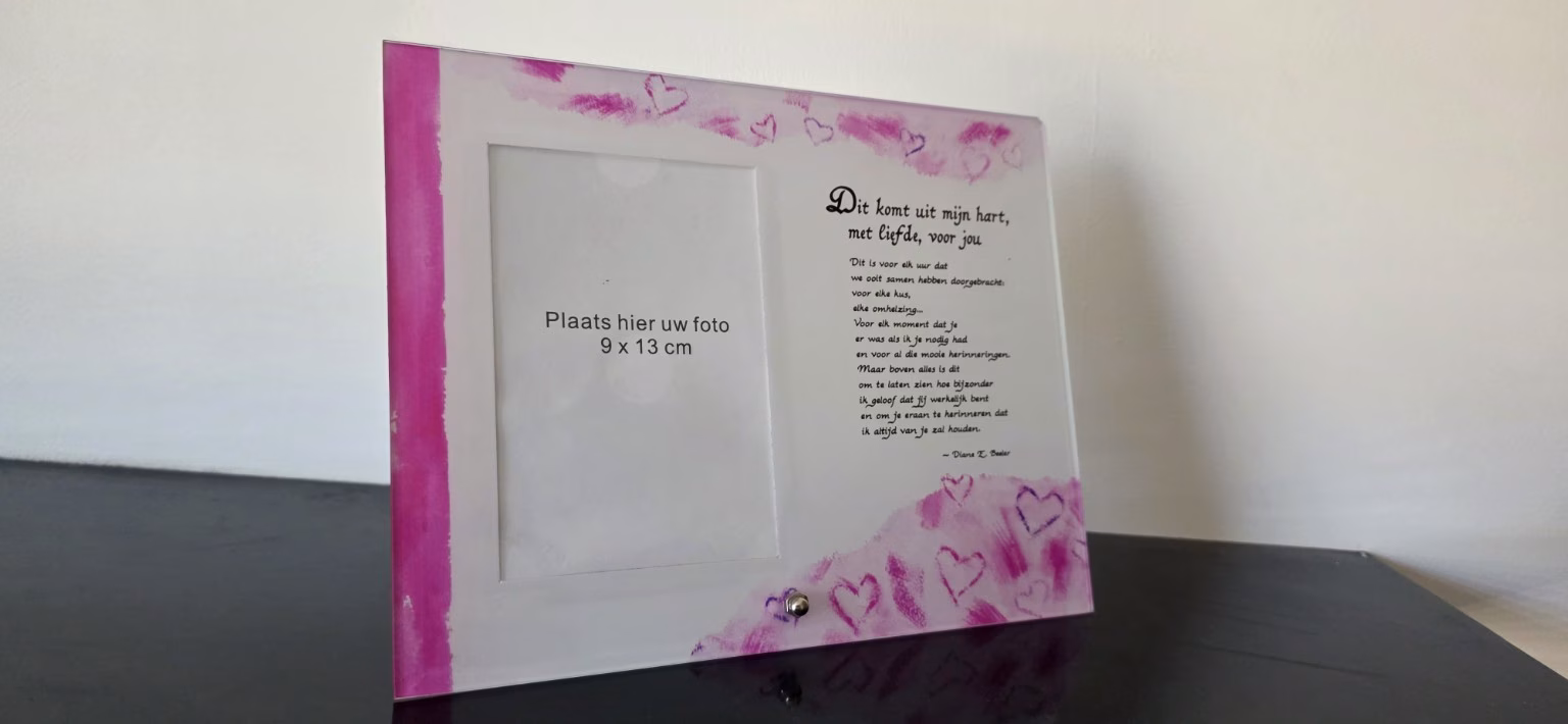 Fotolijst met Liefdestekst – Persoonlijk Cadeau – 9x13 cm 1 Fotolijst met liefdestekst