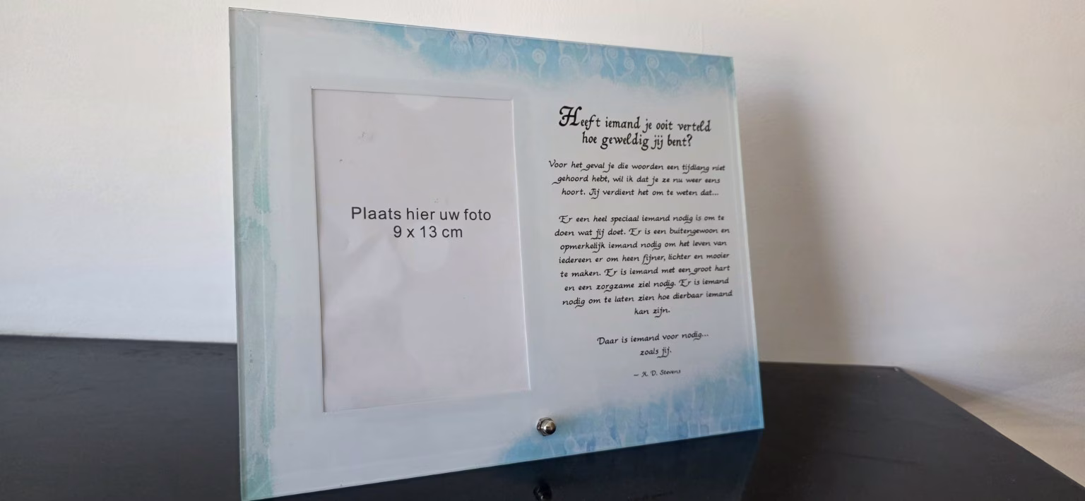 Motiverende Fotolijst met Gedicht – “Hoe Geweldig Jij Bent” – 9x13 Foto 1 Motiverende fotolijst 2