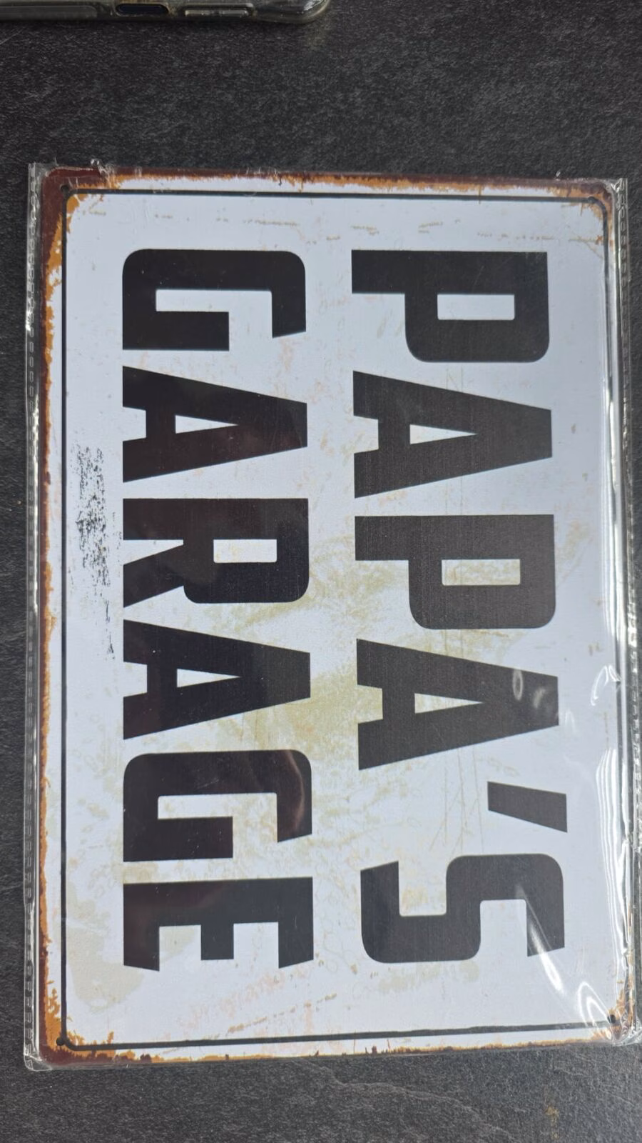 Metalen Bord Papa's Garage 30x20 cm 1 Metalen Bord Papa's Garage 30x20 cm voor garage en werkplaats