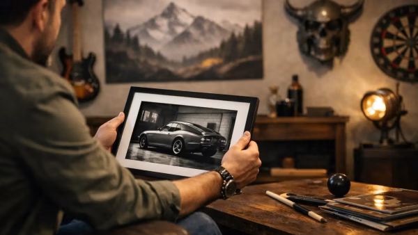 Muurdecoratie voor mancave kiezen zonder miskoop