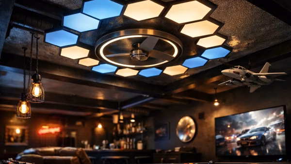 Plafond decoratie voor mancave die opvalt